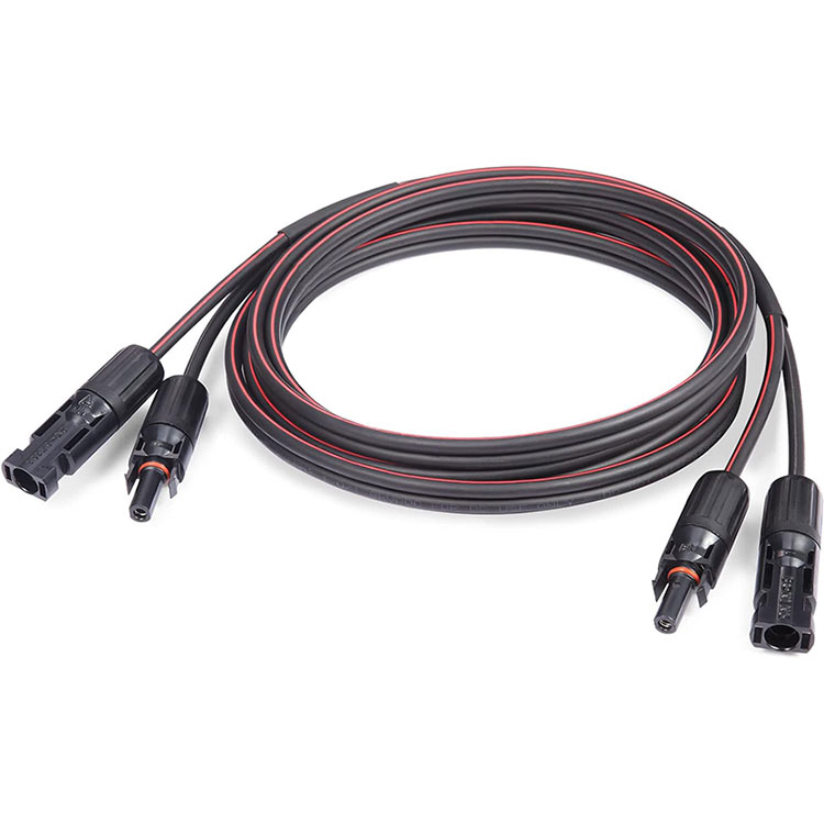 30Ft Улаан, Хар хоёр цөмт нарны кабель 10AWG
